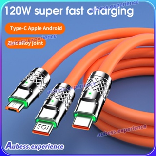 120W 3 In 1 Fast Charging Cord 120Cm Micro Usb/ Type-C หลาย Usb โทรศัพท์มือถือสายชาร์จ Experth