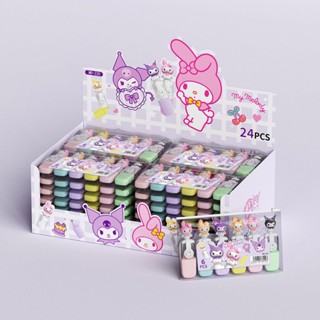 ปากกามาร์กเกอร์ ไฮไลท์ ลายการ์ตูน Sanrio Mini น่ารัก 6 สี สําหรับนักเรียน