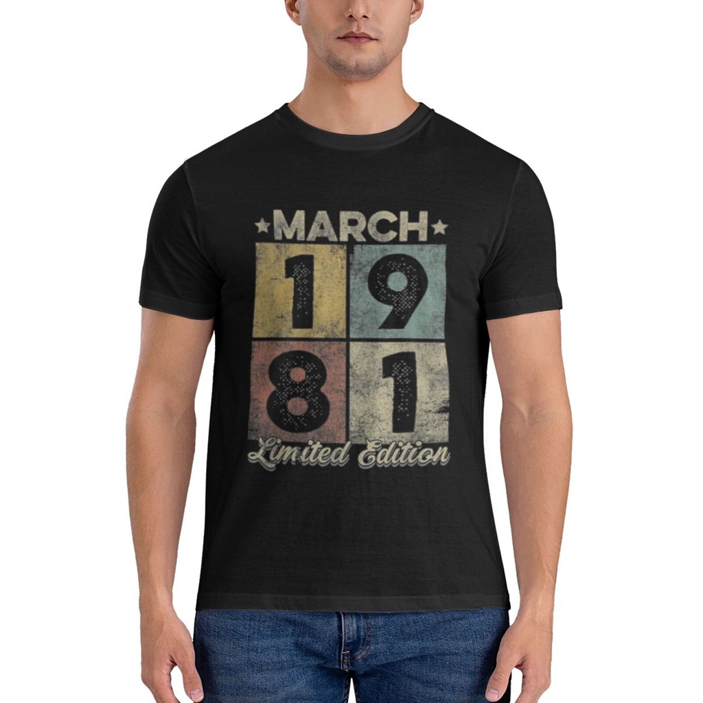 มีนาคม 1981 Retro 40Th Birthday Giftshot Graphics Tee