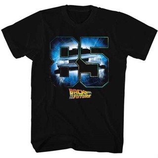 เสื้อยืดคอกลม แขนสั้น ผ้าฝ้ายแท้ พิมพ์ลายภาพยนตร์ไซไฟ Back to the Future DeLorean สําหรับเด็กผู้ชาย และผู้หญิง