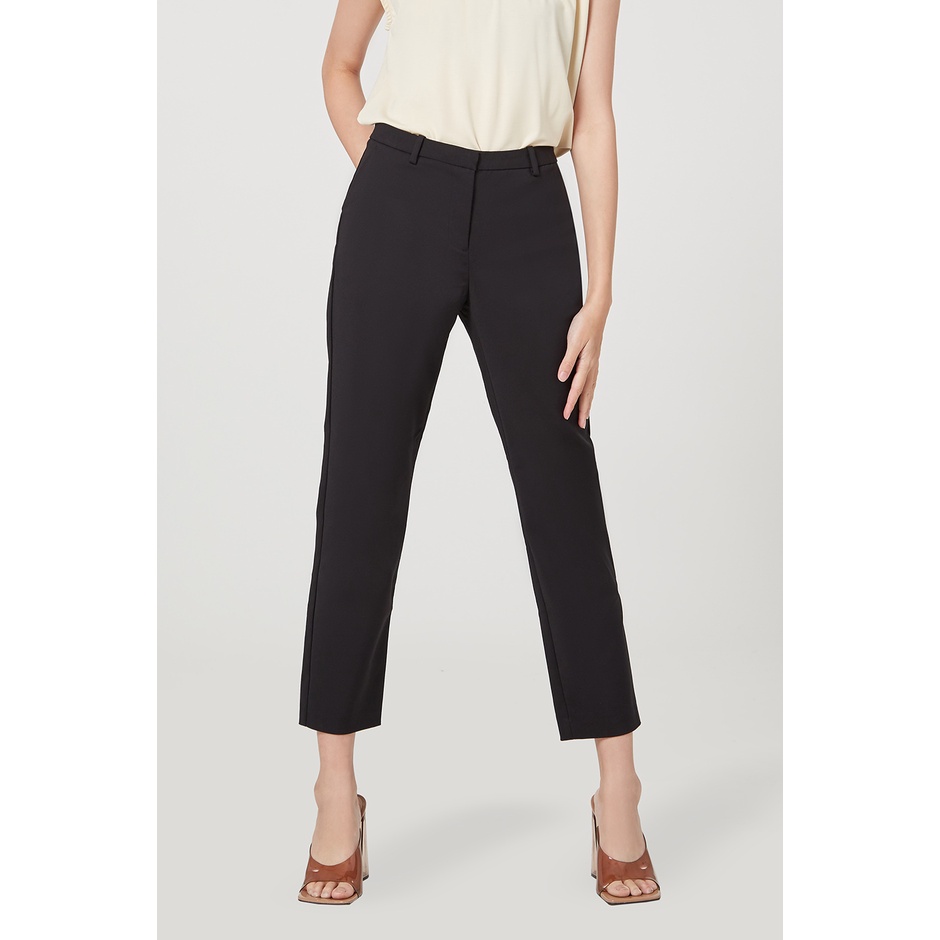 ESPADA กางเกงทรงสลิม ผู้หญิง สีดำ | Slim Trousers | 01034