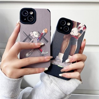 เคสโทรศัพท์มือถือ TPU นิ่ม ผิวด้าน ลายโลโก้หมี Kaws สําหรับ IPhone 11 14 Pro Max 13 Pro Max 12 IPhone X XS XR XS Max IPhone 7 8 Plus