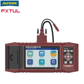 Autool FXTUL M6 เครื่องทดสอบแบตเตอรี่คอมพิวเตอร์ หัวรถจักร และ OBD2 โค้ดคู่ CO ใส ปรับความเร็วได้ สําหรับ Yamaha Honda