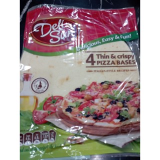 บดละเอียด คริสปี้ พิซซ่า เบสแผ่นแป้งสำหรับทำพิซซ่า ตราเดลี่ซัน Finely ground Crispy Pizza, Pizza Dough Base, Daily Sun