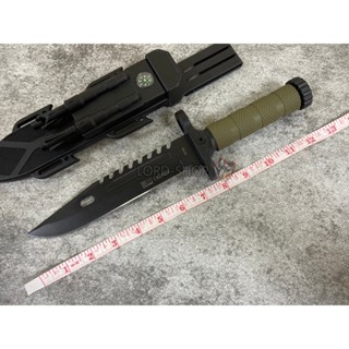 มีด มีดเดินป่า KNIFE XB-230 ยาว 13 นิ้ว มีเข็มทิศ แท่งเหล็กแมกนีเซียมจุดไฟได้ ฟรีที่เก็บมีดอย่างดี