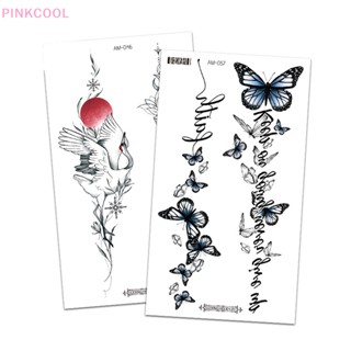 Pinkcool สติกเกอร์รอยสักชั่วคราว ลายดอกไม้ สัตว์ ติดหน้าอก แขน ขายดี