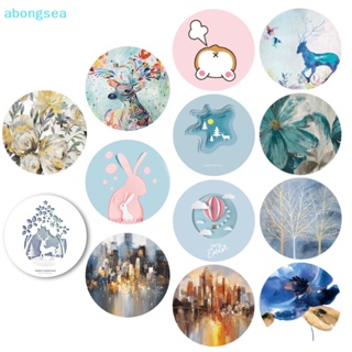 Abongsea แผ่นรองเมาส์เล่นเกม กันลื่น ลายการ์ตูนกวาง กระต่าย ดอกไม้ 20 ซม.