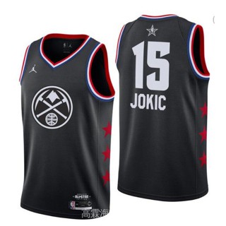 ขายดี เสื้อกีฬาแขนสั้น ลายทีม NBA Jersey 2019 All-Star Game Denver Nuggets Nikola Jokic swingman สําหรับผู้ชาย 740474