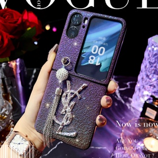 【หินสีพับ】เคสแข็ง Pc กันกระแทก ป้องกันเลนส์ สําหรับ OPPO Find N2