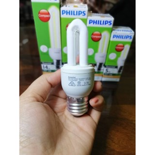 อุปกรณ์สำหรับหลอดไฟ หลอดประหยัดไฟแบบมีบัลลาส์ในตัว วอร์มไวท์ PHILIPS E27 14W 11W 8W 5W