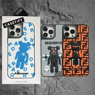 【bearbrick】เคสโทรศัพท์มือถือ Pvc กันกระแทก ลายหมี 3D พร้อมกล่องบรรจุ สําหรับ iPhone 11 12 13 14 Pro MAX XS MAX 6 7 8 Plus