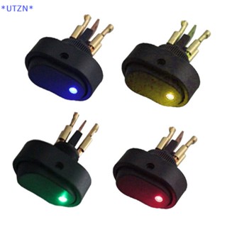 Utzn&gt; ใหม่ สวิตช์เปิด ปิดไฟ LED 12V 30A SPST สําหรับรถยนต์ เรือ