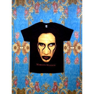 พร้อมส่ง ผ้าฝ้ายบริสุทธิ์ 🎸MARILYN MANSON  เสื้อวง Marilyn Manson สินค้านำเข้า ลิขสิทธิ์แท้ T-shirt