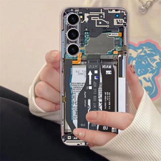 เคสโทรศัพท์มือถือนิ่ม แบบใส พิมพ์ลายฉลาก สําหรับ Samsung S8 S10 S9 S20 S21 S23 Plus S21 FE S22 Ultra Note 9 10 Plus 20 Ultra 5G