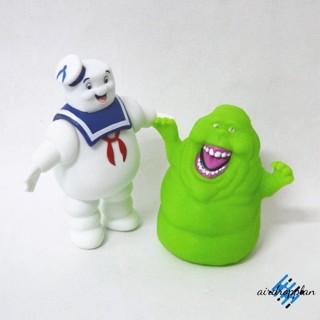 Aird Ghostbusters Marshmallow Man Slimer Green Ghost ฟิกเกอร์ ของเล่นสําหรับเด็ก