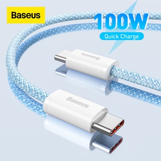 Baseus สายเคเบิล USB c เป็น USB Type c 100W สําหรับ Macbook Pro ipad PD Xiaomi Huawei