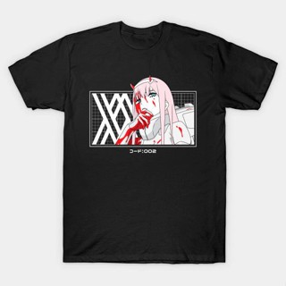 NEW FASHION cb เสื้อยืดพิมพ์ลาย bloody zero two from darling in the franx สําหรับผู้ชาย