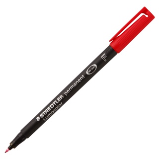 Staedtler ปากกาเขียนแผ่นใสลบไม่ได้ 0.6 มม. แดง   318-2