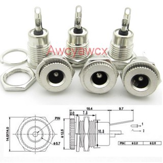 อะแดปเตอร์ซ็อกเก็ตแจ็คเชื่อมต่อพาวเวอร์ซัพพลาย 5.5 มม. 2.1 ม…