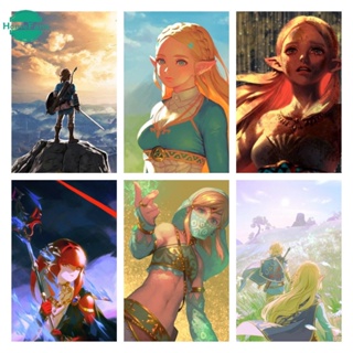 【HF】ภาพวาดปักเพชร แนวโมเสก ลายเกม The Legend of Zelda 5D ขนาด 30X40 ซม. 40X50 ซม. DIY สําหรับตกแต่ง