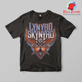 เสื้อยืด พิมพ์ลายธง LYNYRD SKINHRD พรีเมี่ยม สําหรับเด็กผู้ชาย และผู้หญิง อายุ 1-9 ปี