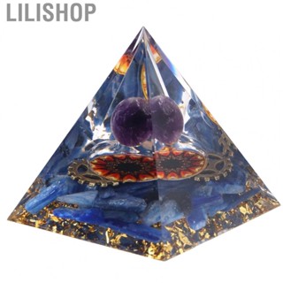 Lilishop Positive Energy Pyramid Hand Crafted Tabletop Deco Healing Pyramid For Yoga