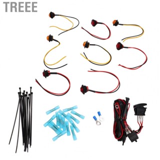 Treee Rocker Switch Turn Signal Light Kit  12V Turn Signal Flasher Harness Kit  for ATV