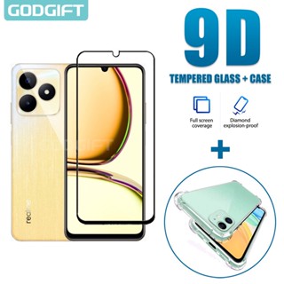 Godgift 2 in 1 เคสกระจกนิรภัย ซิลิโคน กันกระแทก สําหรับ Realme C53 C55 C33 C30 C30s C25 C35 C31 C21 C21Y C25Y C25s C20 C20A C11 2021