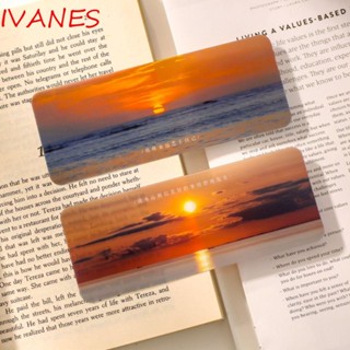 IVANES ที่คั่นหนังสือ PVC เนื้อแมตต์ ลายก้อนเมฆ แนวโรแมนติก สไตล์เรโทร สําหรับโรงเรียน สํานักงาน