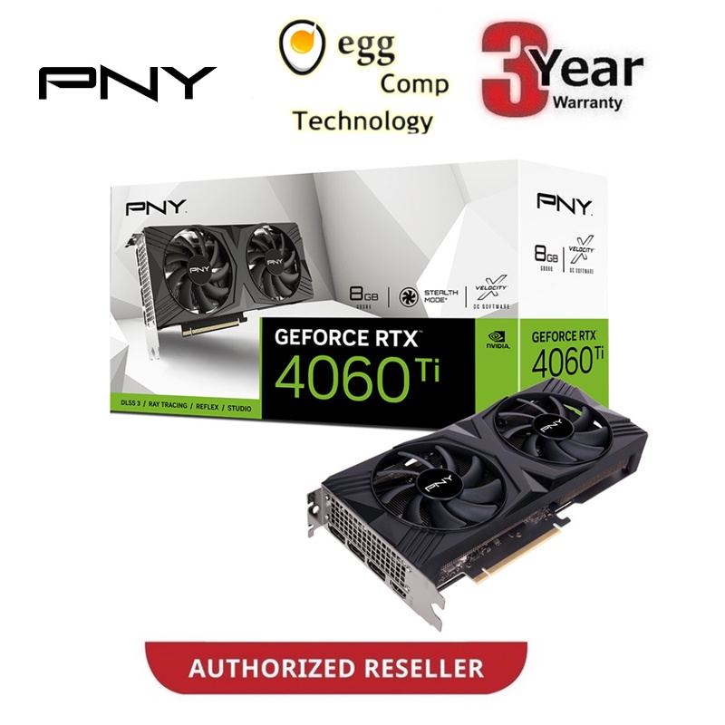 PNY RTX 4060 Ti 8GB VERTO พัดลมคู่ RTX4060TI