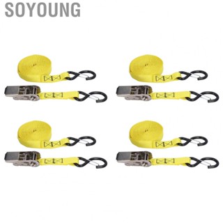 Soyoung Tie Down Belt Cargo Straps  Weather Resistant 800kg Safe Pull Strength Secure Ratchet Tie Down Strap  for Ship Transportation