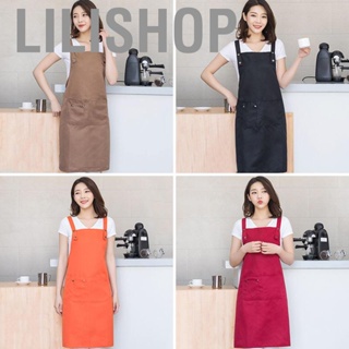 Lilishop Kitchen Cooking Apron Front Pocket Adjustable Water Resistant for Men Women Chef BBQ