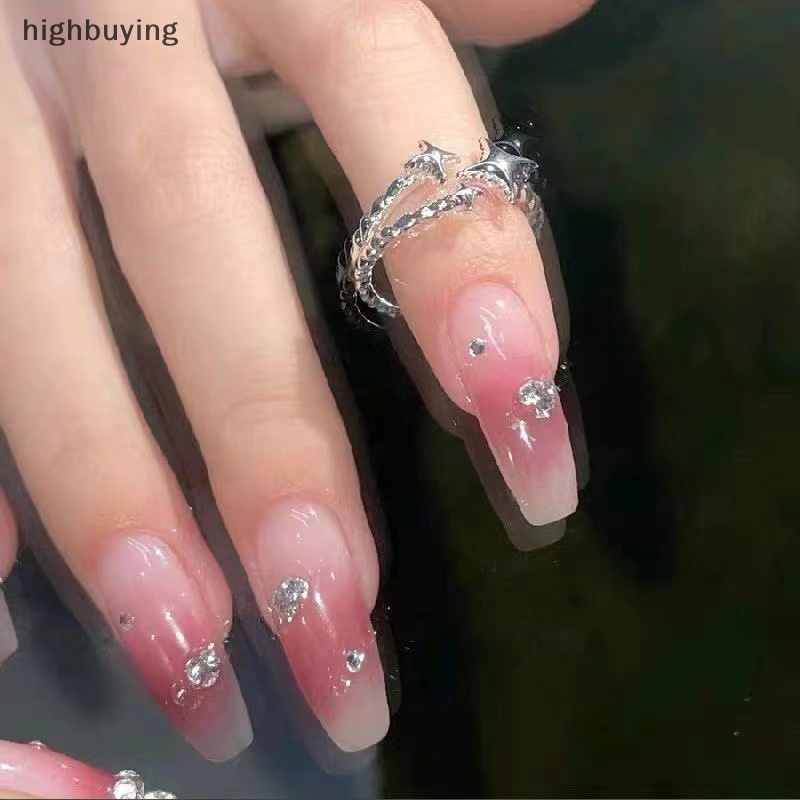 [highbuying] สไตล์เกาหลี สีเงิน Ins เท่ แหวนดาว แฟชั่น เรียบง่าย เปิด แหวนนิ้ว ปรับได้ สําหรับผู้หญิง เครื่องประดับ ของขวัญ ปาร์ตี้ สินค้าใหม่