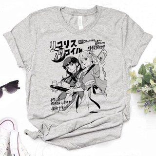 Lycoris Recoil top women Y2K top girl 2000s เสื้อผ้าการ์ตูน