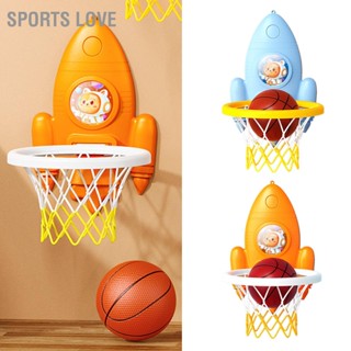 Sports Love Rocket บาสเก็ตบอล Hoop Shooting Trainer เทรนเนอร์บาสเก็ตบอลสำหรับเด็กชุดยิงพับได้สำหรับเด็ก