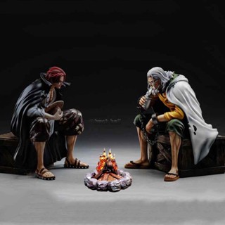 ฟิกเกอร์ Pvc รูปการ์ตูนอนิเมะ One Piece Rayleigh Rayleigh Bonfire สีแดง ของเล่นสําหรับเด็ก