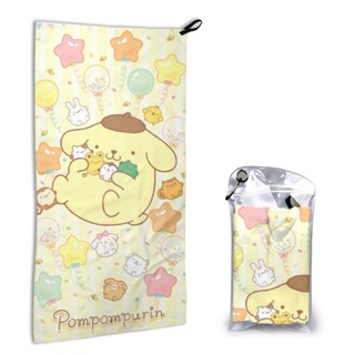 ผ้าขนหนูไฟเบอร์ พิมพ์ลาย Sanrio PomPomPurin แบบแห้งเร็ว ขนาด 40x80 ซม. สําหรับทุกเพศ