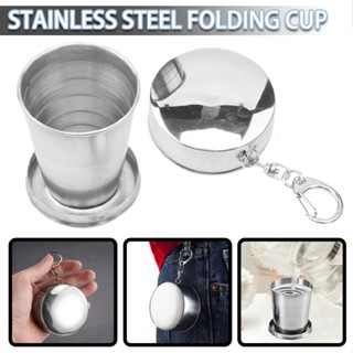 New 1pc Portable Outdoor Folding Collapsible Cup Telescopic Mug Stainless Steel