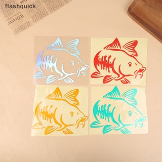 Flashquick สติกเกอร์ไวนิล รูปปลาคาร์พ สําหรับตกปลา เรือคายัค