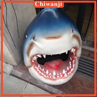 [Chiwanji] ฟิกเกอร์รูปปั้นหัวฉลาม สร้างสรรค์ สําหรับตกแต่งสวนหลังบ้าน