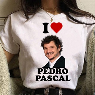 เสื้อยืด พิมพ์ลายกราฟฟิค Pedro Pascal Y2K สําหรับผู้หญิง