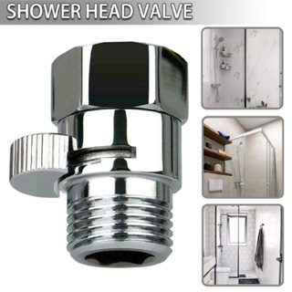 G1/2" Full Brass Water Flow Quick Control Shut-OFF Shower Head Valve Silver