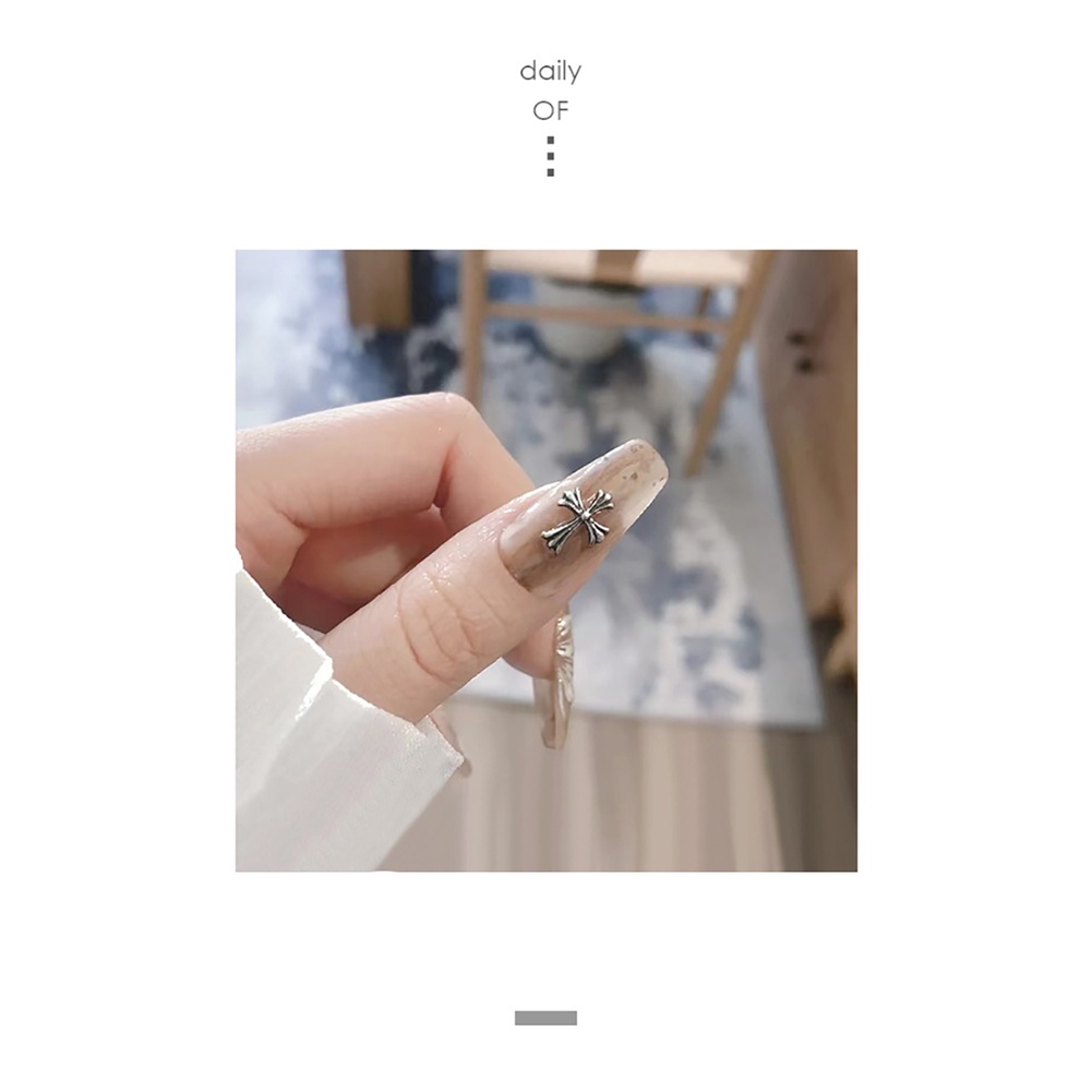 Mei แหวนโลหะ สีทอง สีเงิน คละแบบ สําหรับตกแต่งเล็บ 50 ชิ้น