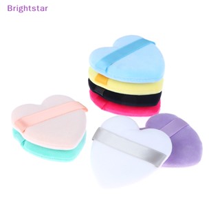 Brightstar พัฟฟองน้ําแต่งหน้า กํามะหยี่ นิ่ม เรียบเนียน รูปหัวใจ