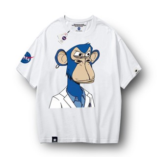 เสื้อยืดแขนสั้น พิมพ์ลายลิง Avatar bayc Monkey Yuan Universe Street Wear สําหรับผู้ชาย และผู้หญิง 06