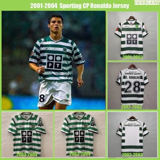 เสื้อกีฬาแขนสั้น ลายทีม Ronaldo 2002-2003/2003-2004