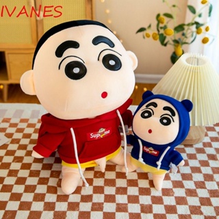 Ivanes ตุ๊กตาฟิกเกอร์ การ์ตูนชินจัง ผ้ากํามะหยี่ขนนิ่ม ของขวัญ สไตล์ญี่ปุ่น สําหรับตกแต่งบ้าน