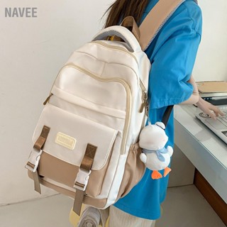 NAVEE Bagpack ความจุขนาดใหญ่สวมใส่ความต้านทาน Unisex ซิปเย็บกระเป๋าสะพายสำหรับโรงเรียน