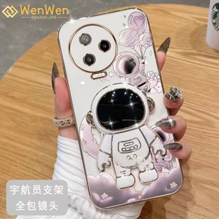 Wenwen เคสโทรศัพท์มือถือแบบนิ่ม TPU กันกระแทก ลายนักบินอวกาศ 3D พร้อมที่ตั้งวาง บางมาก สําหรับ INFINIX note 12 G96 INFINIX note 12 Pro 5G INFINIX note