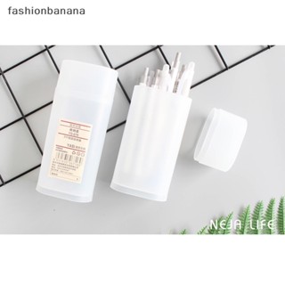 [fashionbanana] กล่องดินสอพลาสติกใส สีพื้น แบบเรียบง่าย สําหรับนักเรียน พร้อมส่ง